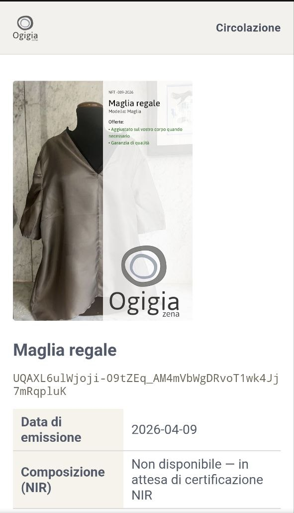 Quello che vedi dopo la scansione La pagina del certificato aperta sul telefono dopo la scansione del QR code